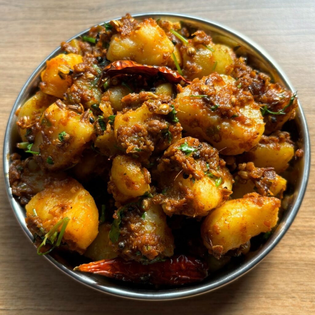 Red Pahadi Aloo & Aloo Ke Gutke Recipe in English: Uttarakhand Cuisine