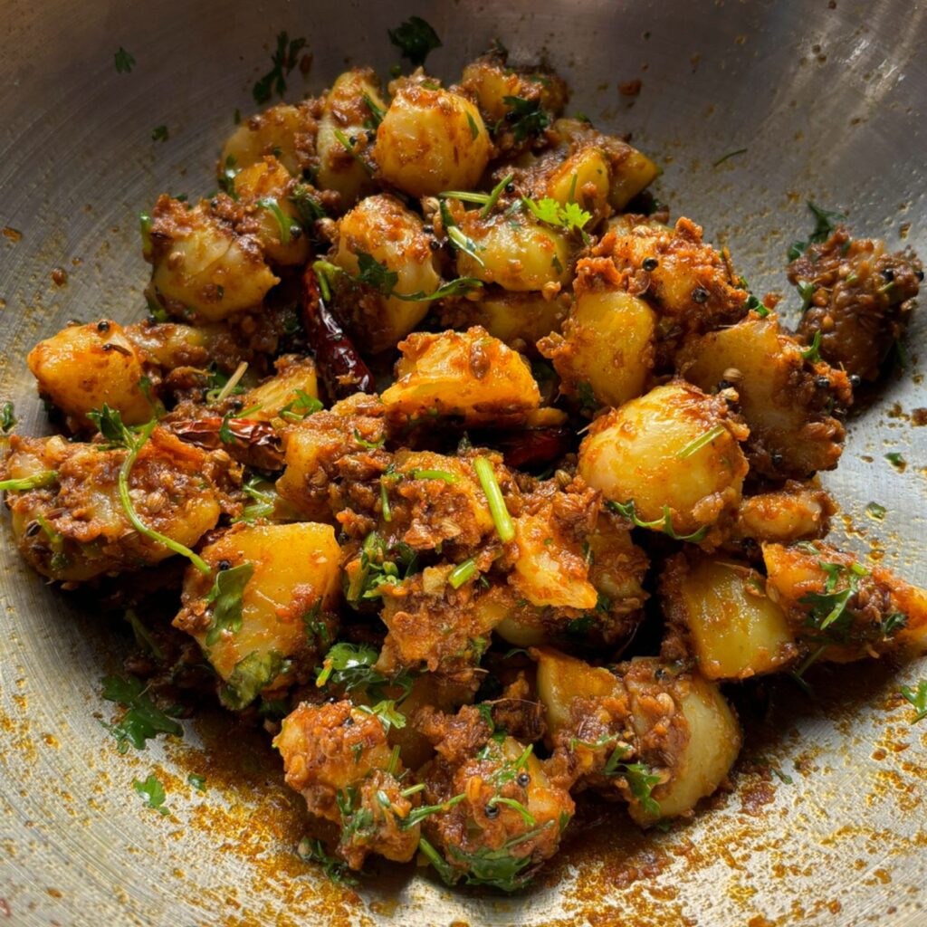 Red Pahadi Aloo & Aloo Ke Gutke Recipe in English: Uttarakhand Cuisine